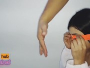 I try the game of flavors with my stepsister and she ends up liking the taste of my cock and the tas 2/16