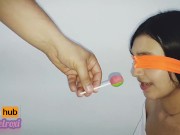 I try the game of flavors with my stepsister and she ends up liking the taste of my cock and the tas 3/16