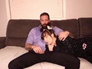 Stepdad and Stepdaughter. Risky Cum in her Mouth. (HARD FACE FUCKING) 4/16
