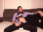 Stepdad and Stepdaughter. Risky Cum in her Mouth. (HARD FACE FUCKING) 5/16
