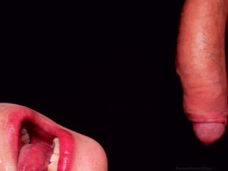 CLOSE UP: Perfect Sloppy Milking Mouth for Your DICK! CUM TWICE! Best BLOWJOB ASMR 4K EVER