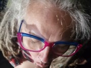 Teaser of Silver 420 MILF Hippie blowing their Daddy -- Death PixZ Stx does Porn on OF 5/16