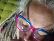 Teaser of Silver 420 MILF Hippie blowing their Daddy -- Death PixZ Stx does Porn on OF 8/16