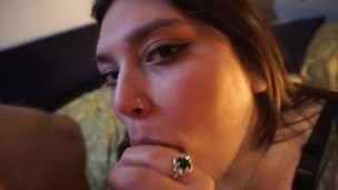 Chubby Sub Cock Sucking - POV CLOSE UP LIPS - BBW Good Slut BJ EYES