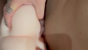 Rubbing my pussy on a sex doll while my girlfriend films (onlyfans @girlsonfilm333)