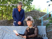 MATURE4K. Resting outside leads to carnal fun for posh madame and boy 3/16