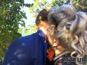 MATURE4K. Resting outside leads to carnal fun for posh madame and boy 4/16