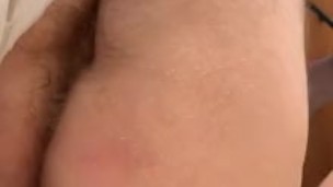 Trying inflatable butt plug