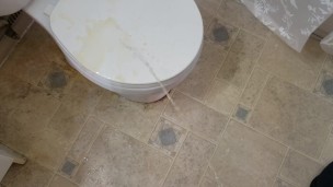 Pissing all over the bathroom