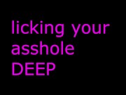 Licking out your TIGHT asshole tonguing you deep (audio roleplay) tonguing you (rimming) 10/16