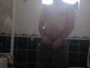 LongJohn0Hara wanking in the bathroom with his jeans on 11/16