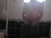 LongJohn0Hara wanking in the bathroom with his jeans on 9/16
