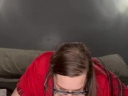 BBW Stepmom blows cuckold dick 12/16