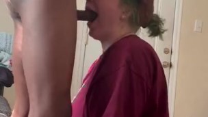 Slut tells her bf shes going to work just to suck dick