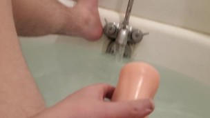 Big dick goes through double sided pocket pussy