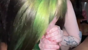 Goth queen playing around with goth kings dick pt 2