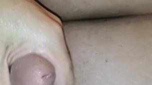 Between his cheeks