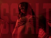 Naked Tattooed Brunette 9/16