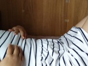 乳首オナニーに耽る変態日本人女性は、乳首の快感で腰をくねらせる♥️ 1/16