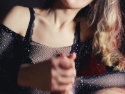 20 year old beauty jerked off to her boyfriend while sitting on a vibrator . It was a quick cumshot 7/16