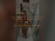 Babe hairwashing her long brown hair that goes to her ass crack in the shower, shampoo lather & conditioner rinse - Lelu Love 16/16
