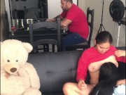 I invite my girlfriend to see a movie and we end up fucking in the living room. 12/16