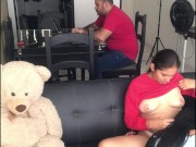 I invite my girlfriend to see a movie and we end up fucking in the living room. 13/16