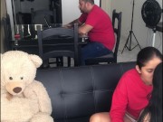 I invite my girlfriend to see a movie and we end up fucking in the living room. 14/16