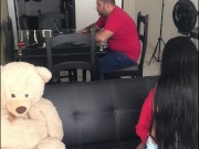 I invite my girlfriend to see a movie and we end up fucking in the living room. 15/16