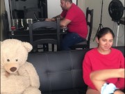 I invite my girlfriend to see a movie and we end up fucking in the living room. 16/16