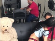 I invite my girlfriend to see a movie and we end up fucking in the living room. 3/16