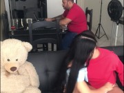 I invite my girlfriend to see a movie and we end up fucking in the living room. 4/16