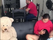 I invite my girlfriend to see a movie and we end up fucking in the living room. 9/16