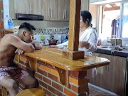 My mother in law seduces me in the kitchen, she loves to suck my dick 2/16