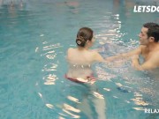 Fake Tits Babe Monic Baster Cum Covered After Hot Hardcore Sex At Spa - LETSDOEIT 1/16