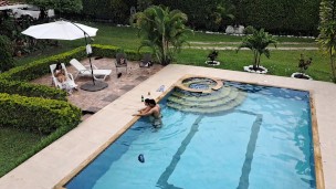 The party ends with a fuck in the pool. Part 1.