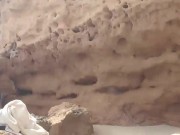 Vacanze a Ibiza part#1. Matura troia succhia il cazzo in spiaggia nudisti. Amatoriale POV 9/16