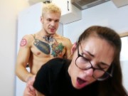 Rough anal sex in the kitchen 13/16