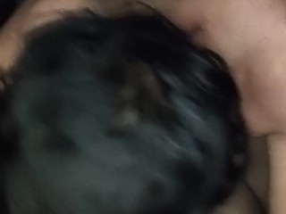 Step Sister blows step brother and rides him until he fucks her rough from behind doggy style