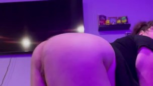 BBW strip tease and ass spreading