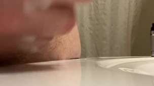 Daddy gets hot and cums in motel room