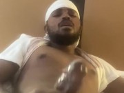 Watch me nut all over my hand and the sheets. 13/16