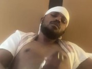 Watch me nut all over my hand and the sheets. 14/16