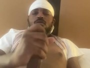 Watch me nut all over my hand and the sheets. 4/16