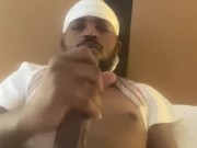 Watch me nut all over my hand and the sheets. 9/16