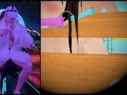 Fucking hentai girl in VR game! POV and light BDSM in Nympho Trainer VR by dude from the future 11/16