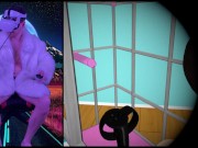 Fucking hentai girl in VR game! POV and light BDSM in Nympho Trainer VR by dude from the future 9/16