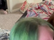 Sloppy sex slave sucks bbc