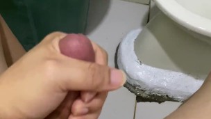 Asian Guy with Big Dick Jerking Off