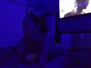 Petite brunette edges him until he cums inside 10/16